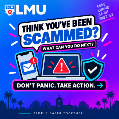 Think you've been scammed? What can you do next? Don't Panic. Here are some steps that you can take action on. People are safer together.